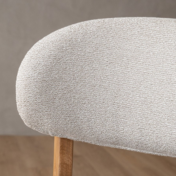 Coraline Fabric Counter Bar Chair - Ivory - 7