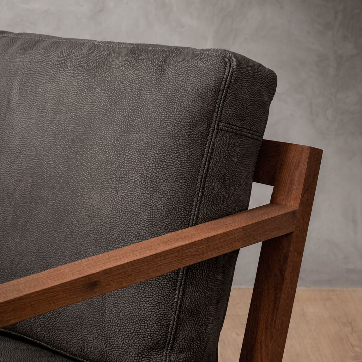 Clarens Leather Armchair - Blackwood - Charcoal - 2