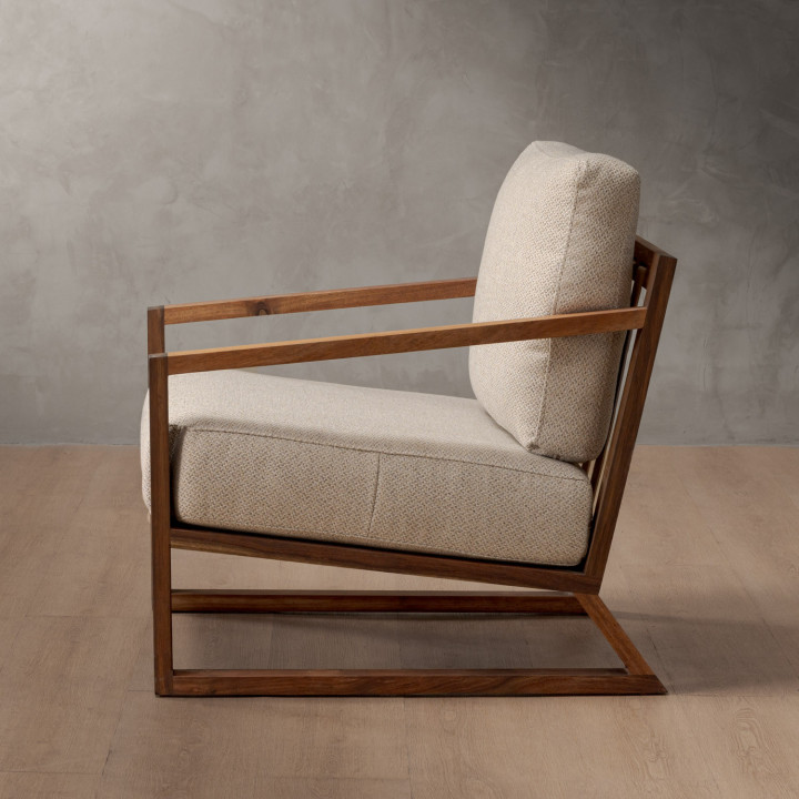 Clarens Fabric Armchair - Blackwood - Oats - 3