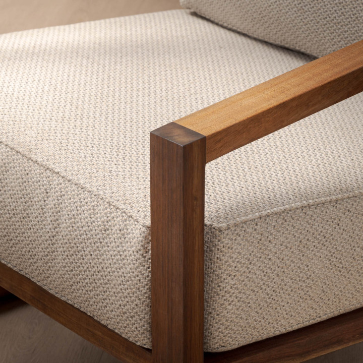 Clarens Fabric Armchair - Blackwood - Oats - 5