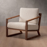 Clarens Fabric Armchair - Blackwood - Sea Sand - 1