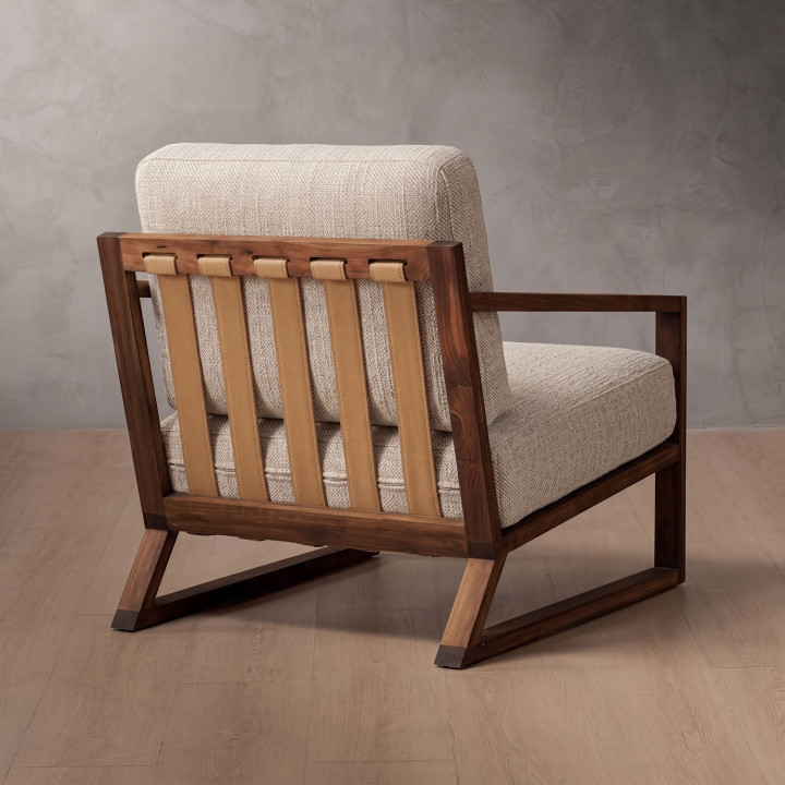 Clarens Fabric Armchair - Blackwood - Sea Sand - 2