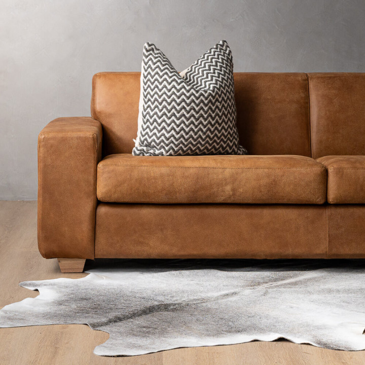 Demo - Karoo 3-Seater Leather Couch - Caramel - 3