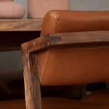 Jozi Leather Dining Chair - Blackwood - Butterscotch - 3