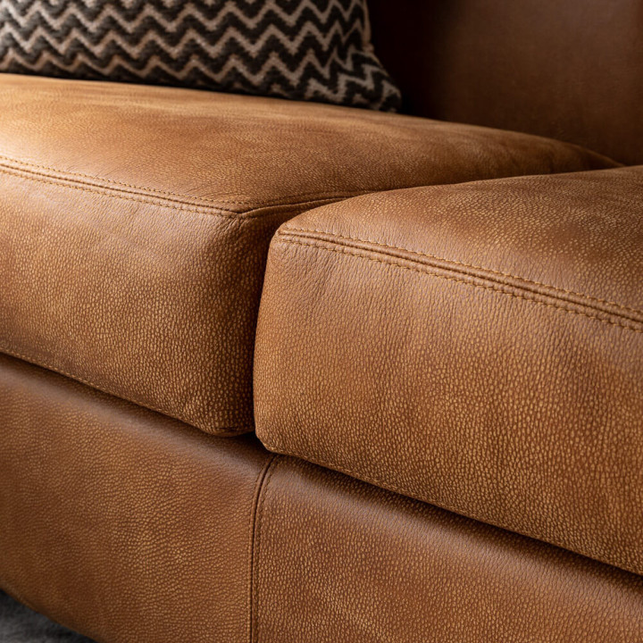 Demo - Karoo 3-Seater Leather Couch - Caramel - 8