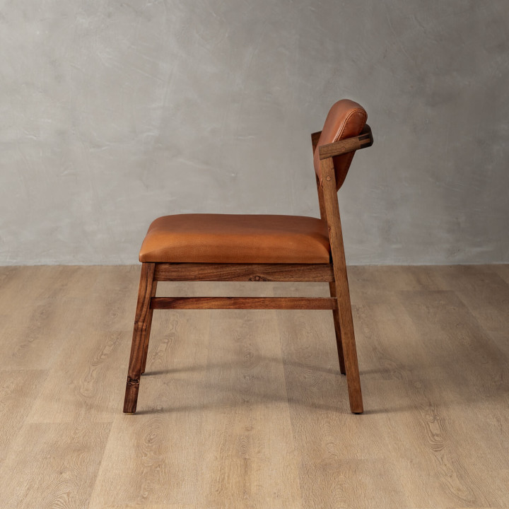 Jozi Leather Dining Chair - Blackwood - Butterscotch - 5