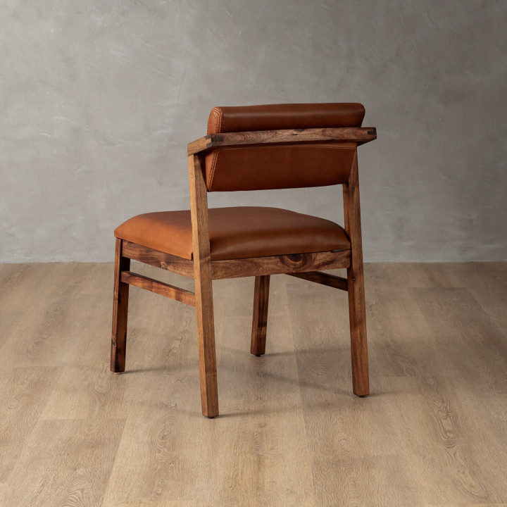Jozi Leather Dining Chair - Blackwood - Butterscotch - 6
