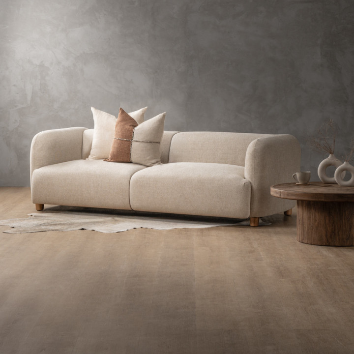 Monteluce 4-Seater Fabric Couch - Latté - 2