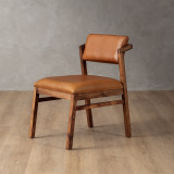 Jozi Leather Dining Chair - Blackwood - Ginger - 1