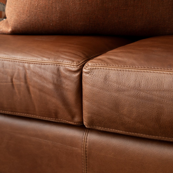 Demo - 2.2m Westerman Leather Couch - Butterscotch - 7
