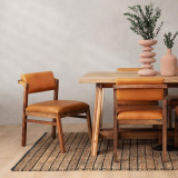 Jozi Leather Dining Chair - Blackwood - Ginger - 3