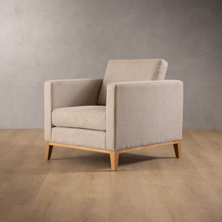 Cape Town Fabric Armchair - Silver Grey - 1