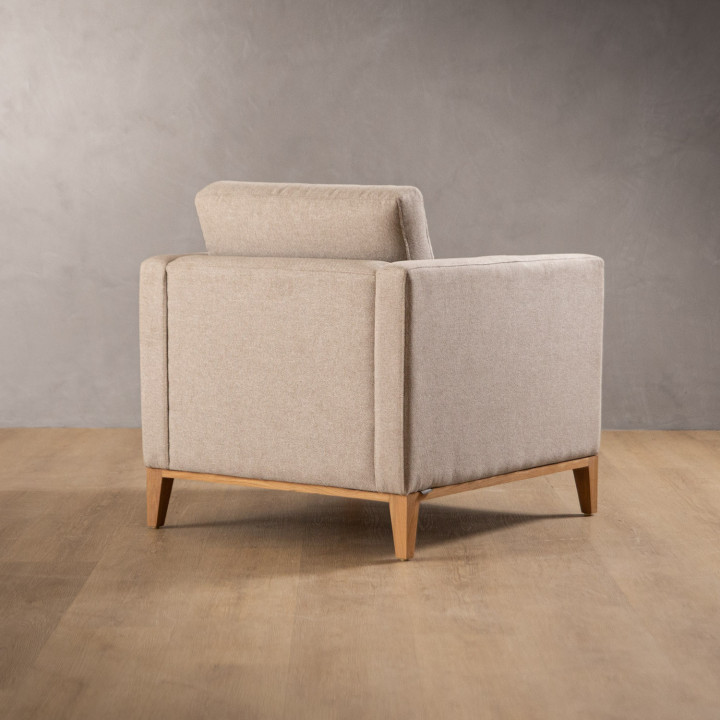 Cape Town Fabric Armchair - Silver Grey - 2
