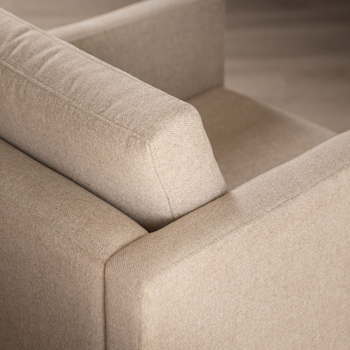 Cape Town Fabric Armchair - Silver Grey - 3