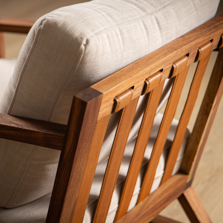 Clarens Fabric Armchair - Blackwood - Pumice Stone - 3
