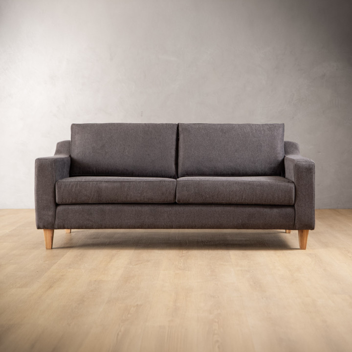 2.0m Douglas Fabric Couch - Pewter - 1