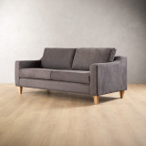 2.0m Douglas Fabric Couch - Pewter - 2