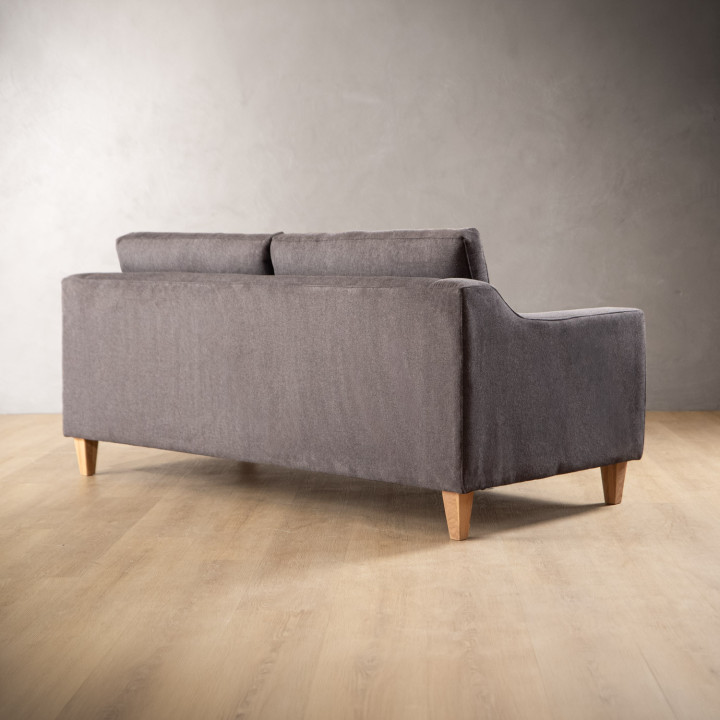 2.0m Douglas Fabric Couch - Pewter - 3