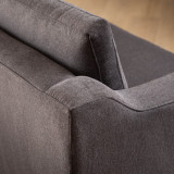 2.0m Douglas Fabric Couch - Pewter - 4