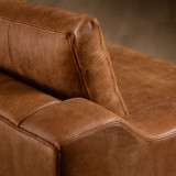 2.4m Douglas Leather Couch - Caramel - 4