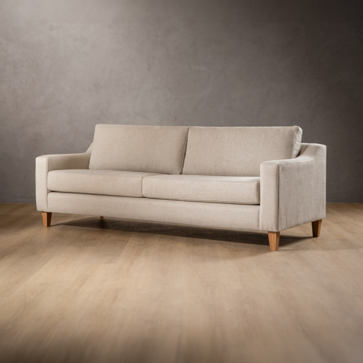2.4m Douglas Fabric Couch - Moonstone - 2