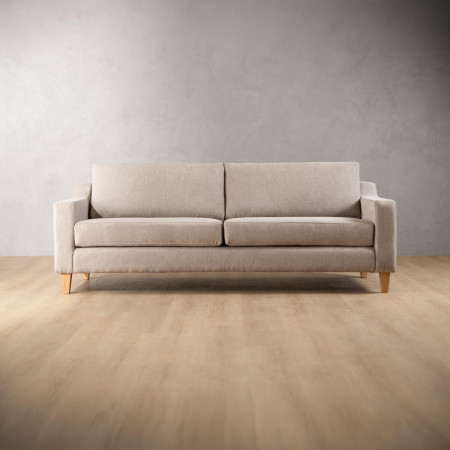 2.4m Douglas Fabric Couch - Light Grey - 1