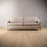 2.4m Douglas Fabric Couch - Light Grey - 1