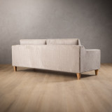 2.4m Douglas Fabric Couch - Light Grey - 3