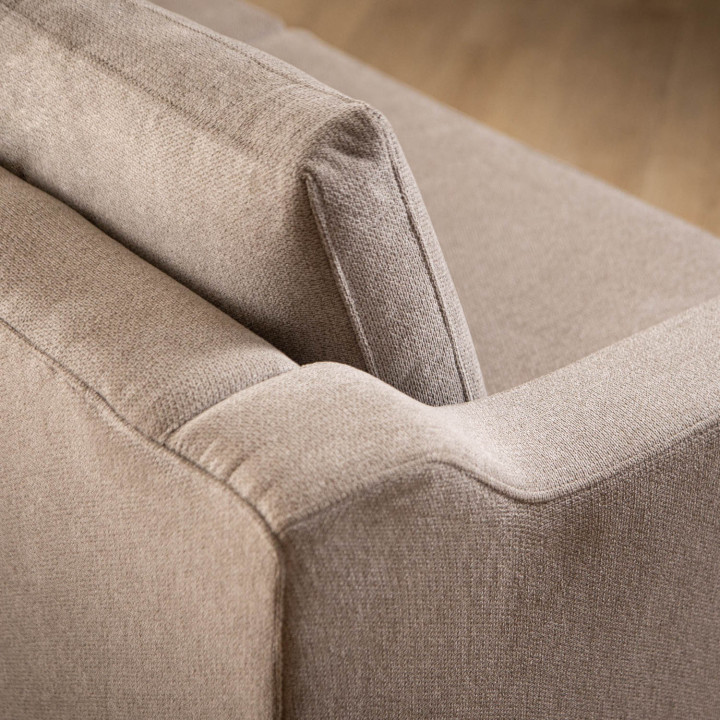 2.4m Douglas Fabric Couch - Light Grey - 4