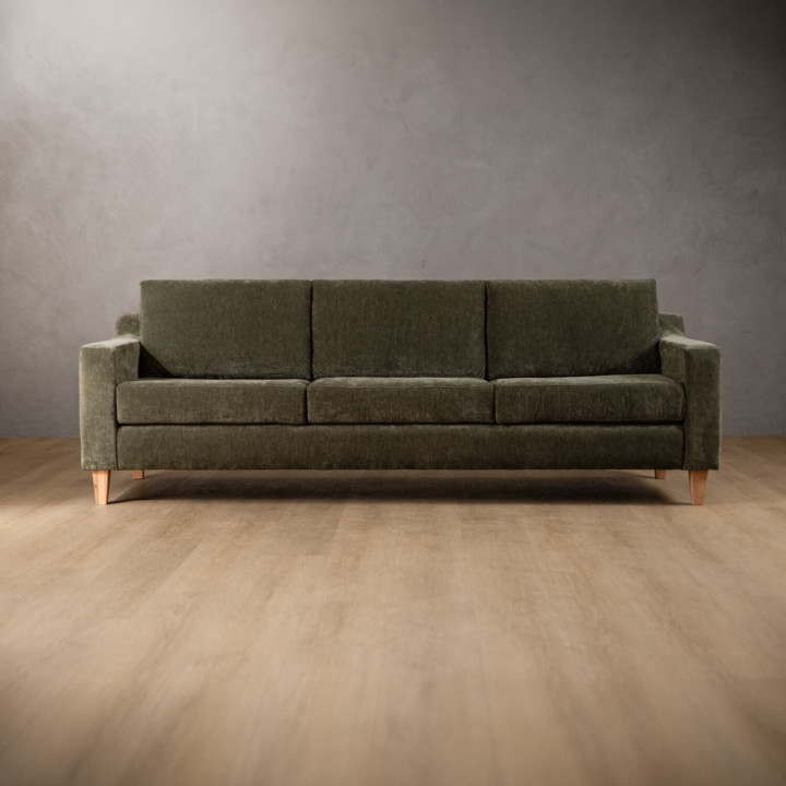 2.6m Douglas Fabric Couch - Rosemary - 1