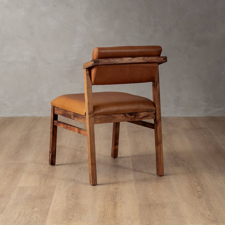 Jozi Leather Dining Chair - Blackwood - Ginger - 7