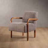 Palmiet Fabric Armchair - Blackwood - Dolphin Grey - 1