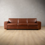 2.6m Karoo Leather Couch - Curry - 1