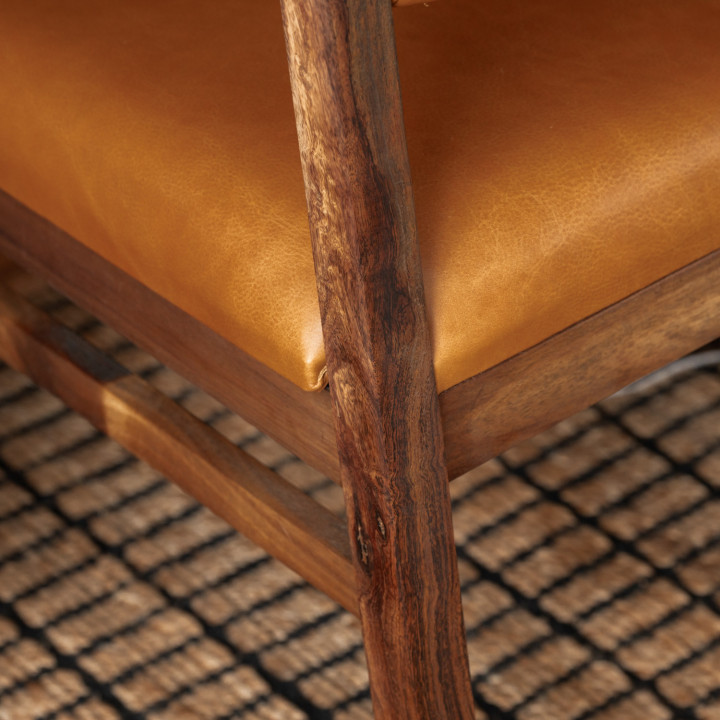 Jozi Leather Dining Chair - Blackwood - Ginger - 8