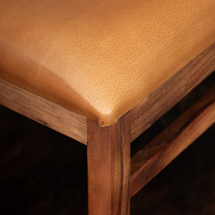 Jozi Leather Dining Chair - Blackwood - Ginger - 9