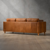 Sutherland 3-Seater Leather Couch - Cinnamon - 8