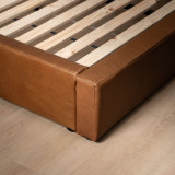 Emberley Montanelle Leather Bed - King XL - Cinnamon - 6