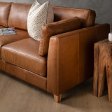 Sutherland Leather Corner Couch - Cinnamon - 4