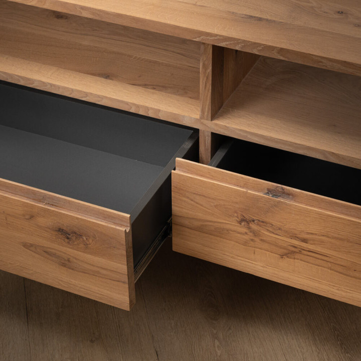 Philadelphia 2 Drawer TV Unit - Oak - 6