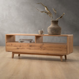 Philadelphia 2 Drawer TV Unit - Oak - 8