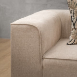 Havenwood Grand Corner Couch With Ottoman - Latté - 4