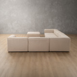 Havenwood Grand Corner Couch With Ottoman - Latté - 7