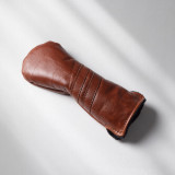 handcrafted leather fairway wood golf cover highlighting slim fit design.