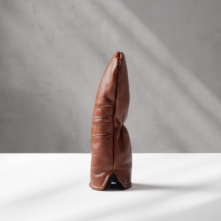 Compact genuine leather hybrid headcover