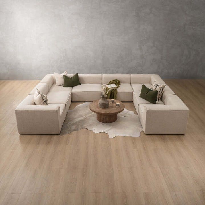 Havenwood Modular U-Shape Couch - Latté - 2