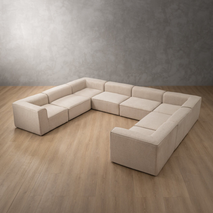 Havenwood Modular U-Shape Couch - Latté - 3