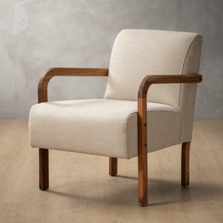 Palmiet Fabric Armchair - Blackwood - Juniper Stone