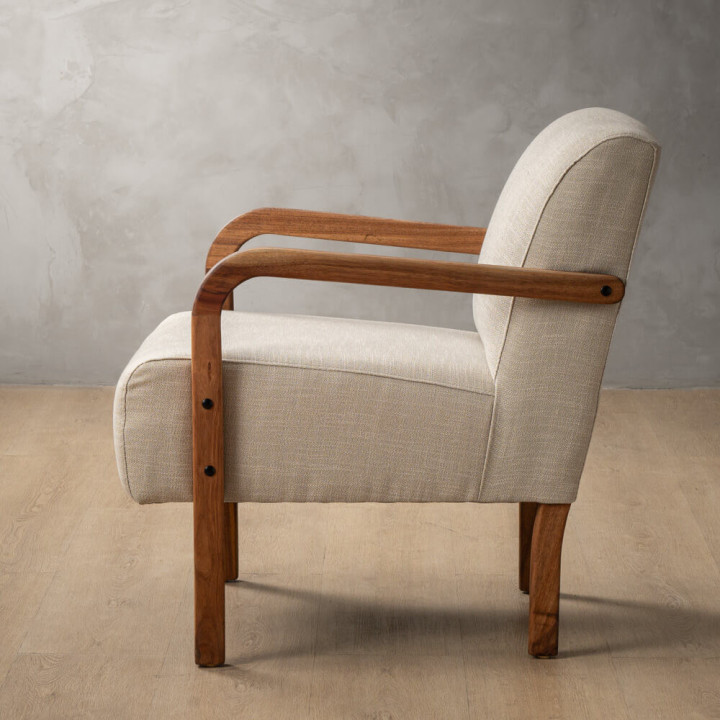 Palmiet Fabric Armchair - Blackwood - Juniper Stone - 3