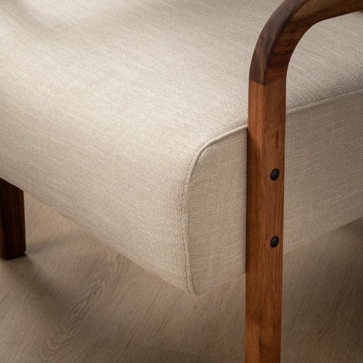 Palmiet Fabric Armchair - Blackwood - Juniper Stone - 5