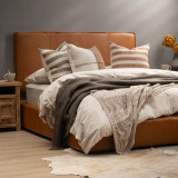 Dawncrest Montanelle Leather Bed - King XL - Tan 3